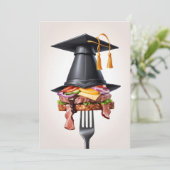 卒業モダンbbq招待状 招待状 (スタンド正面)