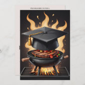 卒業モダンbbq招待状 招待状 (正面/裏面)