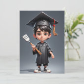 卒業モダンbbq招待状 招待状 (スタンド正面)