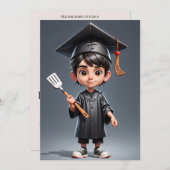 卒業モダンbbq招待状 招待状 (正面/裏面)