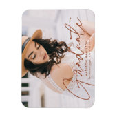 卒業モダンTerracottaスクリプト写真卒業 マグネット (縦)