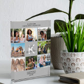 卒業モノグラムの引用文8 Photo Collage Gray フォトブロック