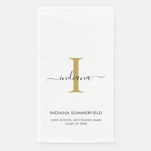 卒業モノグラム名スクリプトパーティー (正面)