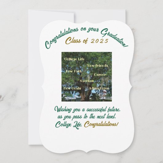 卒業ユニークおめでとう、カード (正面)