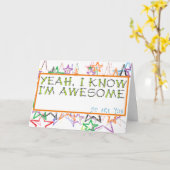 卒業ユニークまたは誕生日のグリーティングカード カード (黄色い花)