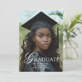 卒業ユニークタイポグラフィ写真卒業会 招待状 (スタンド正面)