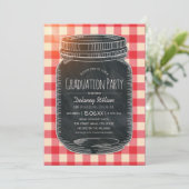 卒業ユニークパーティー素朴カントリーメイソンJAR 招待状 (スタンド正面)