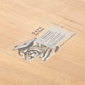 卒業ユニークパーティ日付の保存招待状 アクリル招待状 (レイダウン)