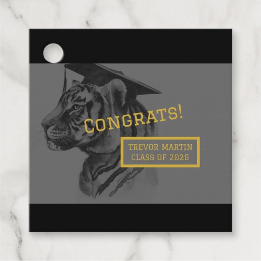 卒業ユニークメッセージカード フェイバータグ (正面)