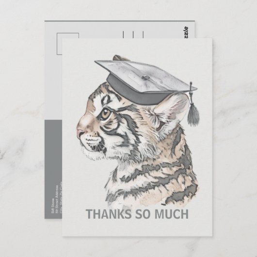 卒業ユニーク感謝はがき ポストカード (正面/裏面)