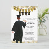 卒業ユニーク招待状男性赤毛 招待状 (スタンド正面)