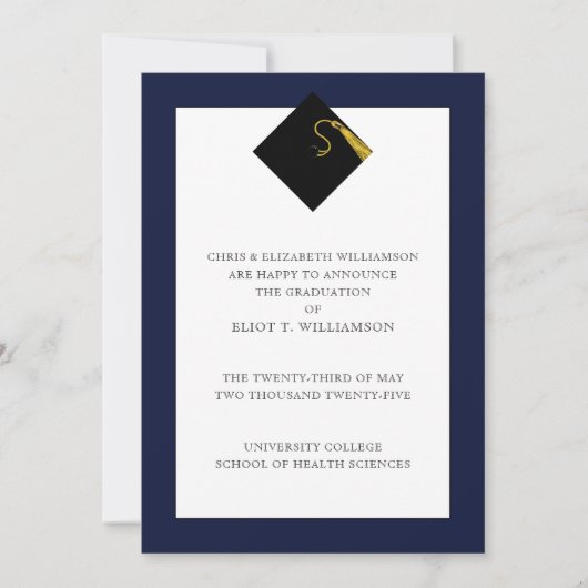 卒業ユニーク発表 招待状 (正面)