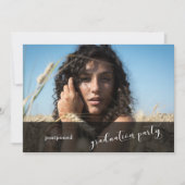 卒業ユニーク者カラフル延期カード 招待状 (正面)