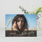 卒業ユニーク者カラフル延期カード 招待状 (スタンド正面)