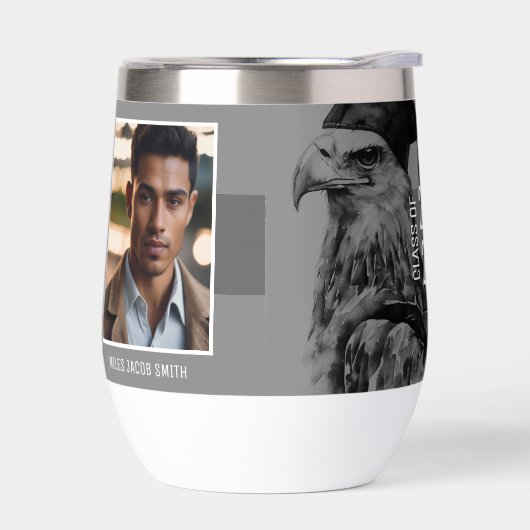 卒業ユニーク2枚フォト飲み物用品 (左面)