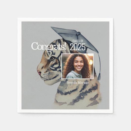 卒業ユニーク スタンダードカクテルナプキン (正面)