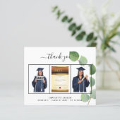 卒業ユーカリ写真予算サンキューカード (スタンド正面)