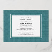 卒業ユーカリ緑色多肉大学院2025 箔招待状 (裏面)