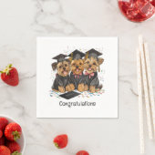 卒業ヨークシャーテリアドッグス スタンダードカクテルナプキン (インサイチュ)