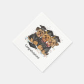 卒業ヨークシャーテリアドッグス スタンダードカクテルナプキン (角)