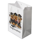 卒業ヨークシャーテリアドッグス ミディアムペーパーバッグ (裏面アングル)