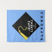 卒業ライトブルー2025パーティー タペストリー (正面(横))