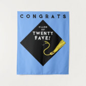 卒業ライトブルー2025パーティー タペストリー (正面)