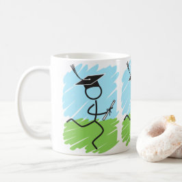 卒業ランナーグラスカイ© -おもしろいグラード コーヒーマグカップ