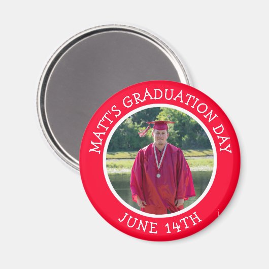 卒業リマインダーパーソナライズされたフォトマグネット マグネット (正面/裏面)