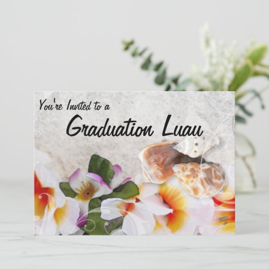 卒業ルアウ（ハワイ式宴会）オープンハウス 招待状 (スタンド正面)