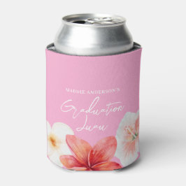 卒業ルアウ（ハワイ式宴会）トロピカルフラワー紙プレート 缶クーラー