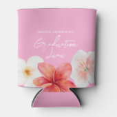 卒業ルアウ(ハワイ式宴会)トロピカルフラワー紙プレート 缶クーラー (正面)