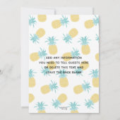 卒業ルアウ（ハワイ式宴会）卒業パーティーオープンハウス 招待状 (裏面)
