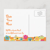 卒業ルアウ(ハワイ式宴会)招待状/DIY背景 インビテーションポストカード (裏面)