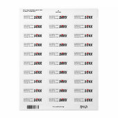 卒業レッドキャップとブラックタッセル ラベル (フルシート)