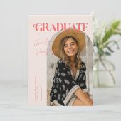 卒業レトロピンクアーチ卒業 案内状 (スタンド正面)