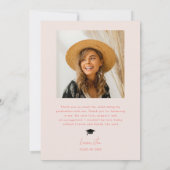 卒業レトロピンクアーチ卒業 案内状 (裏面)