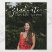 卒業ワインボトルラベルカスタム写真 ワインラベル (シングルラベル)