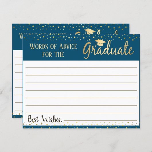 卒業ワードアドバイス紙シート (正面/裏面)