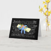 卒業ヴィンテージディプロマピンクローズガーリーフローラ カード (黄色い花)