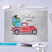 卒業ヴィンテージトラックグラッドキャップワールドグローブ 薄葉紙 (クラフト)