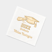 卒業上限および卒業証書の名前#1 箔ナプキン (左)