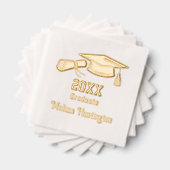 卒業上限および卒業証書の名前#1 箔ナプキン (インサイチュ (積み重ね))