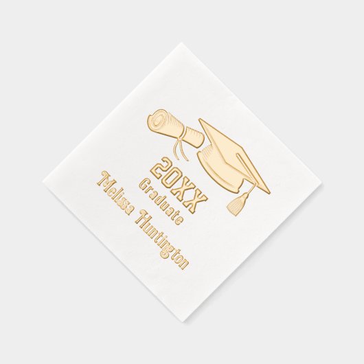 卒業上限および卒業証書の名前#1 箔ナプキン (右)