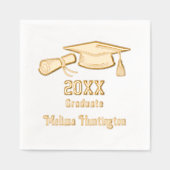 卒業上限および卒業証書の名前#1 箔ナプキン (正面)