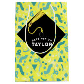 卒業中パーソナライズされた抱き枕 ミディアムペーパーバッグ (正面)