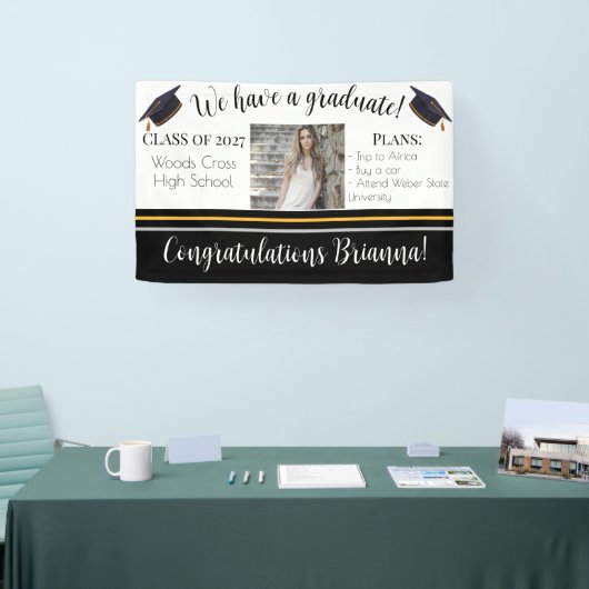 卒業予定の今後のプランパーティーバナー 横断幕 (トレードショー)