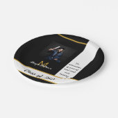 卒業伝統的黒 ペーパープレート (アングル)