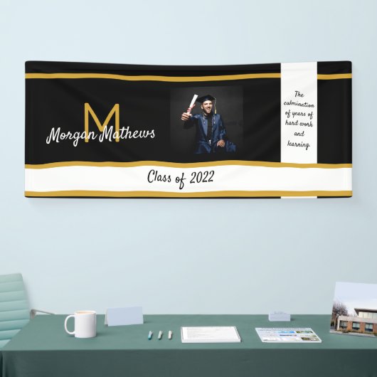 卒業伝統的黒 横断幕 (トレードショー)