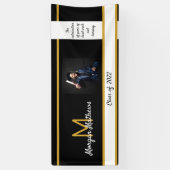 卒業伝統的黒 横断幕 (縦)